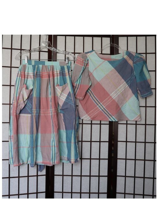 Byer California Dresses & Skirts - Vintage Byer California Plaid Skirt Set Size Large